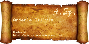 Anderle Szilvia névjegykártya