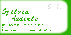 szilvia anderle business card